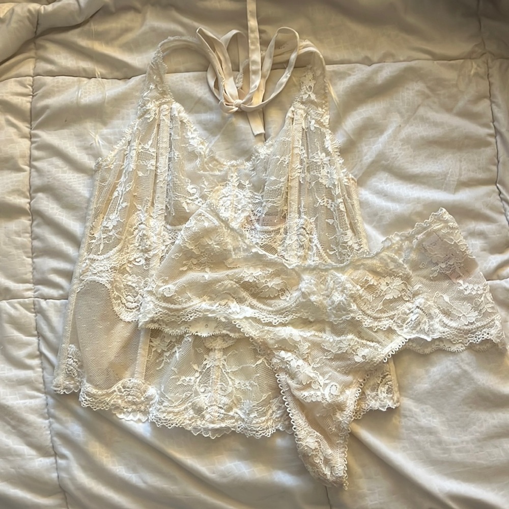 Victoria’s Secret white lingerie set